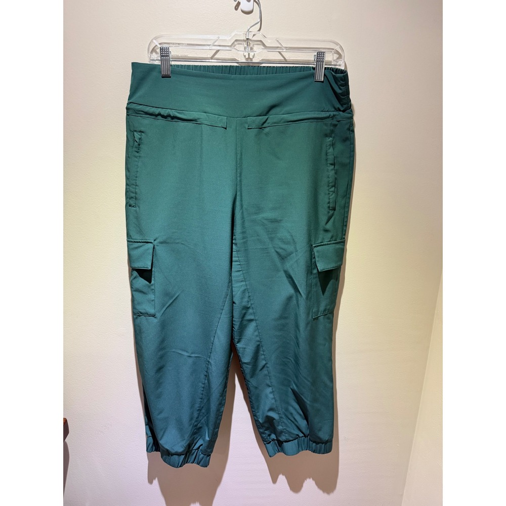 Kyodan Womens Green Cargo Jogger Pants Elastic Waist Active Hiking Size Large